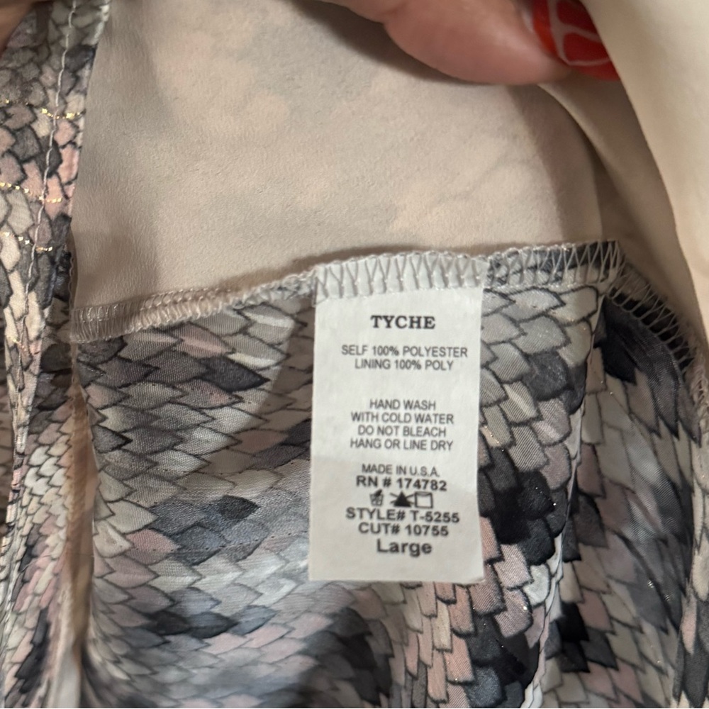 NWOT Tyche Python Print Gray and Black Relaxed Ru… - image 3